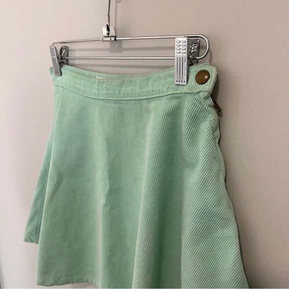 American Apparel Corduroy Mini Circle Skirt Turquoise - Picture 6 of 13